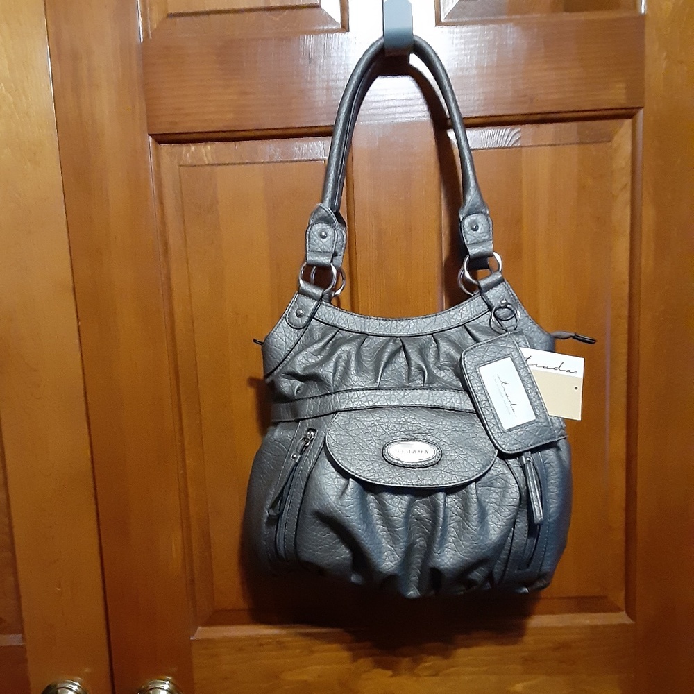 Strada Buttery Soft Vegan Leather Hobo Shoulder Bag & Coin-ID Holder Set